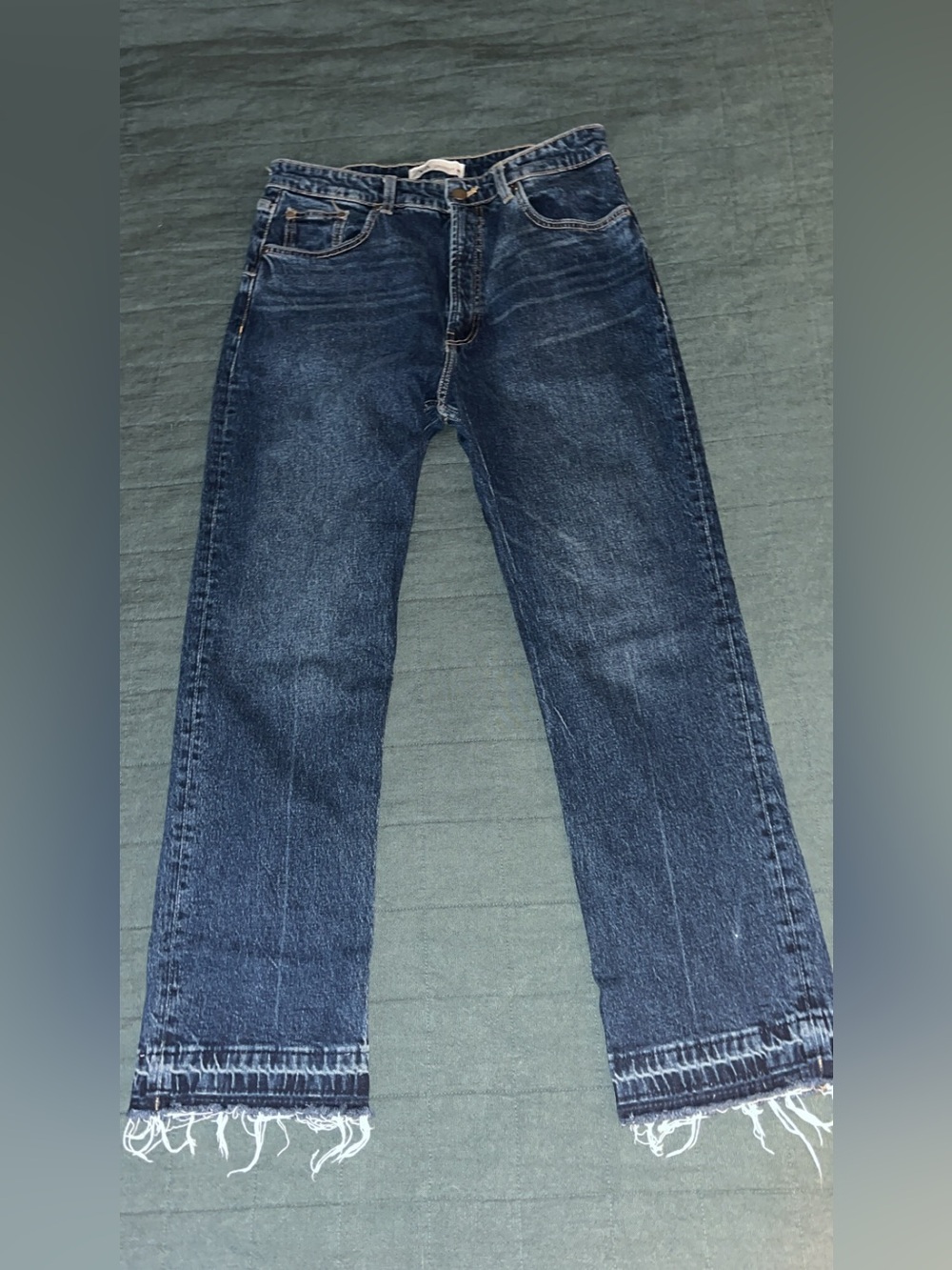 Zara dark Blue Straight-Leg Jeans size 12 women’s like new